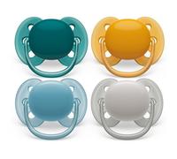 Lot De 4 Sucettes Ultra Soft 6/18 Mois Coloris Neutre Scf091/36