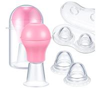 Lot de 4 suceurs de pour femme - Pour l'allaitement - Plat et inversé - Rétractable