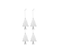 Lot de 4 Sujets de Noël "Sapin" 10cm Transparent