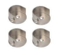 Lot de 4 Support de Plafond Réglable pour Tringle à Rideau 28 mm Alliage Forme de U Support Barre Penderie Support de Fixation pour Armoire de Rideau de Douche Extrémité Bride Supports