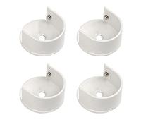 Lot de 4 Support de Plafond Réglable pour Tringle à Rideau 28 mm Alliage Forme de U Support Barre Penderie Support de Fixation pour Armoire de Rideau de Douche Extrémité Bride Supports