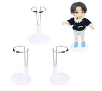 Lot de 4 Support de Poupée,Support de Poupées Réglable,Poupée Les Modèles Présentoir pour 12-20cm Barbie et Figurines,Blanc