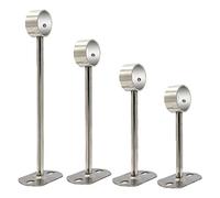 Lot de 4 Support De Tringle A Rideaux en Acier Inoxydable, Support Barre Penderie Montage Support de Garde-Robe pour Barre de Rideau de Douche Mural à Suspendre pour Armoire Vêtements Cintre Chambre