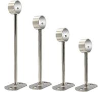 Lot de 4 Support De Tringle A Rideaux en Acier Inoxydable, Support Barre Penderie Montage Support de Garde-Robe pour Barre de Rideau de Douche Mural à Suspendre pour Armoire Vêtements Cintre Chambre