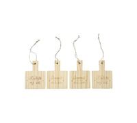 Cook Concept – Repose-poêlons Raclette – Lot de 4 – Bois naturel marron – 7 x 10 x 13,7 cm