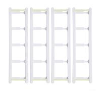 Lot de 4 supports autocollants pour dosettes de café, 16 à 20 bandes de rangement pour l'organisation de la cuisine, gain de place, organiseur de capsules de café, blanc