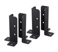 Lot de 4 supports d'ancrage de poteau de terrasse réglables - Kit de supports de base réversibles en bois pour boîte aux lettres et terrasse