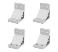 Lot de 4 supports d'angle solides en aluminium - Connecteurs d'angle robustes - Profil d'extrusion en aluminium TTZEZE à 90 degrés - Fermeture intérieure (2040-4 trous 53 x 53 x 36 mm)