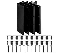 Lot de 4 supports d'angle surélevés avec vis - Connecteurs métalliques de 28 cm de haut - pour lits de 50 à 61 cm - Supports en L en alliage d'acier résistant à la rouille - Pour cadre de boîte à