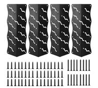 Lot de 4 supports d'angle surélevés pour lit de jardin - 27,9 x 7,6 x 7,6 cm - Acier au carbone pour une utilisation durable et un assemblage facile