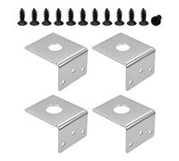 Lot de 4 supports d'antenne NMO en forme de L, ouverture de 1,5 cm + 1,9 cm en acier inoxydable 304 pour camion, bateau, kit de pièces double taille pour antennes NMO/CB/HAM/GMRS