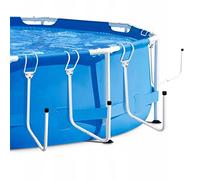 Lot de 4 Supports de Bâche de Piscine Solaire, Crochets de Rangement Réglables pour Garder La Couverture Solaire Hors du Sol, Tube en Fer en Forme de U pour Piscines Hors Sol Encadrées
