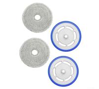 Lot de 4 supports de balai et chiffon de nettoyage pour aspirateur ECOVACS pour DEEBOT pour MINI, lot de 4 pièces de rechange avec chiffons en microfibre