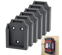 Lot de 4 Supports de Batterie compatible Parkside 20V Support mural à verouillage pour batteries X20V PAP 2Ah 4Ah fixation à visser individuelle pour atelier, camionette