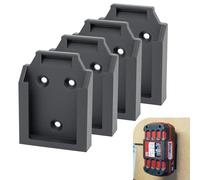 Lot de 4 Supports de Batterie Parkside 20V Support mural à verouillage pour batteries X20V PAP 2Ah 4Ah fixation à visser individuelle pour atelier, camionette