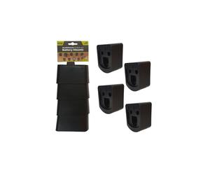 Lot de 4 supports de batteries RYOBI 18v par StealthMounts® (Noir)