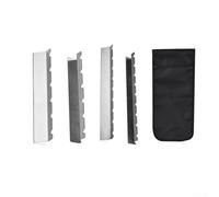Lot de 4 supports de brochettes de barbecue en acier inoxydable - Support de barbecue pour fourchettes à kebab, shish kabob - Support de brochettes en métal réutilisable 6 à 9 pour fente - Accessoires