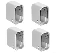Lot de 4 supports de brosse à dents en plastique ABS sans perçage | Plastique ABS robuste, bande sans perçage, montage sur carreaux de verre, installation sans dommages