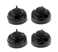 Lot de 4 supports de canne à pêche en mer pour kayak, bateau, accessoires de pêche, vis noires, forme ronde, diamètre du fond 64 mm