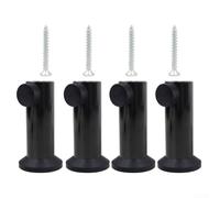 Lot de 4 supports de canne à pêche pour tapis avec fixation à vis sécurisée compatible avec inserts de banque de 17 mm de diamètre