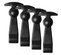 GOMETY Lot de 4 supports de capot élastiques en caoutchouc, fermeture de capot avec poignée en T, support en caoutchouc pour capot, accessoires de tracteur, fixation sûre pour moteur de véhicule