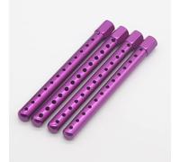 Lot de 4 supports de carrosserie en aluminium for voiture HSP 102037 122037 02010 1/10, pièces de mise à niveau for 94102 94122 94103 94123(Purple)
