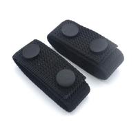 Lot de 4 supports de ceinture en nylon pour ceintures de sécurité - Design à double bouton-pression configurable pour ceintures de 5 à 5,7 cm de large - Sangle robuste et résistante à l'usure - Noir