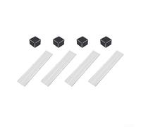 Lot de 4 supports de connecteur de rail PV et couvercle d'extrémité pour profilés en aluminium 40 x 40 cm compatibles avec les systèmes de montage de panneaux solaires sur toits en brique et en