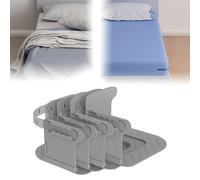 Lot de 4 supports de drap de lit robustes, ajustement universel pour toutes les tailles de lit, design à prise en main sûre, clips de fixation pour housse de matelas/couverture, assure un rangement