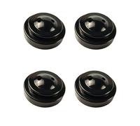 Lot de 4 supports de drapeau de bureau noirs à 2 trous en plastique avec base ronde pour la maison, le bureau, la conférence, la décoration de bureau