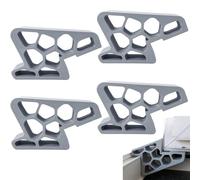 Lot de 4 supports de fenêtre - Pas de perçage nécessaire dans les colliers de serrage et le bouchon de balcon | Pour maison, hôtel, appartement, balcon, patio, garage, chambre