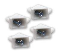 Lot de 4 supports de fixation au sol de rechange compatibles avec IKEA PAX BILLY KOMPLEMENT compatible avec support penderie, support de penderie, étagères (blanc, 4 pièces)