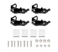 Lot de 4 supports de fixation de pelle de toit en métal et caoutchouc robuste multi-usage pour barres de toit, bateaux, outils (noir)