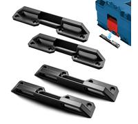 Lot de 4 supports de fixation pour boîtes à outils compatibles avec Bosch Sortimo L-BOXX - Fixation à vis - Protection stable pour le transport dans la voiture, l'atelier et les chariots à outils
