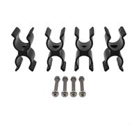 Lot de 4 supports de fixation pour mât de bateau - Double collier de serrage pour dessus Bimini - Compatible avec les poteaux de 7/8 à 1 de diamètre - Organise et sécurise les accessoires de bateau