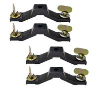 Lot de 4 supports de fixation pour pont de lumière à tête mobile à verrouillage rapide pour éclairage de scène, espacement des trous de 140 mm, noir