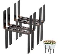 Lot de 4 supports de jardinière en forme de H - Sans perçage - Convient aux jardinières de 15 à 23 cm et aux balustrades de balcon de 1,5 à 32 cm - Support de jardinière pour rebord de fenêtre pour