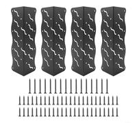 Lot de 4 supports de lit de jardin, 27,9 x 7,6 x 7,6 cm pour lit surélevé de 50,8 à 61 cm, cadre de support en métal pour construction de jardinière