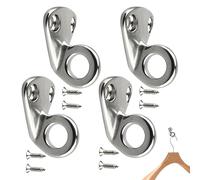 Lot de 4 supports de montage en acier inoxydable pour pare-chocs | Crochets marins pour la fixation sur les toitures, les balustrades, les pare-chocs, les voiles, les bateaux, les bouées