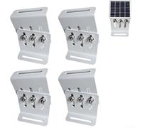 Lot de 4 supports de montage photovoltaïque en forme de L pour une installation extérieure sécurisée, design léger et fiable en alliage d'aluminium, adapté pour les camping-cars et les yachts