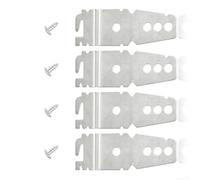 Lot de 4 supports de montage pour lave-vaisselle Top Fix 67,5 cm en acier | Convient pour les comptoirs en granit, quartz, marbre, empêche les dommages aux vis, 67,3 cm de long