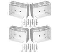 Lot de 4 supports de montage pour stores à profil bas de 5,1 cm - Blanc