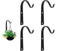 Lot De 4 Supports De Panier En Fer Noir Pour Suspendre Une Lanterne,Une Mangeoire À Oiseaux (11 Cm X 7,8 Cm,3 Mm D'épaisseur)