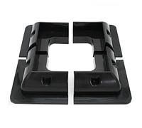 Lot de 4 supports de panneau solaire, support d'angle en ABS, angle de montage sans perçage - Kit de montage pour toit, camping-car, bateau, toits plats (noir)