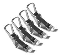 Lot de 4 supports de pelle, fermeture à serrage de 80 mm avec bande élastique, porte-balai, support de pelle pour barres de toit, porte-hache, roulement de fermeture pour remorque, camion, engin de