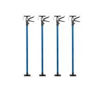 Étai - TECTAKE - Lot de 4 supports de plafond 115-290 cm réglable en hauteur capacité de 30 kg par support - Bleu