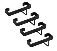 Lot de 4 supports de poteau en béton pour panneau de clôture, clips de poteau en béton en métal pour extérieur, jardin, clôture, panneau de fixation de sécurité