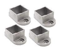 Lot de 4 Supports de Poteau en Bois Robuste, Bride de Jupe de Couverture de Base KAIISSA, Ancre de Garniture de Support de Couverture pour Garde-Corps de Main Courante de Porche de Pont, avec Vis