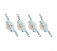 Lot de 4 supports de poulie pour corde de parasol avec boîtier en plastique et axe en acier pour une durabilité opérationnelle