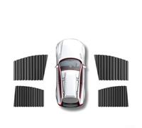 Lot de 4 supports de protection solaire pour voiture, rideaux isolants magnétiques en polyester lavable à la chaleur - Pour la plupart des véhicules (noir/argenté/doré) (noir)